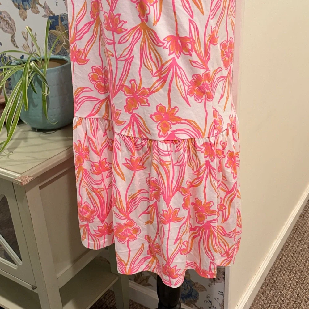 Lilly Pulitzer Dixi Tiered Cotton Sleeveless Dress - Picture 7 of 8